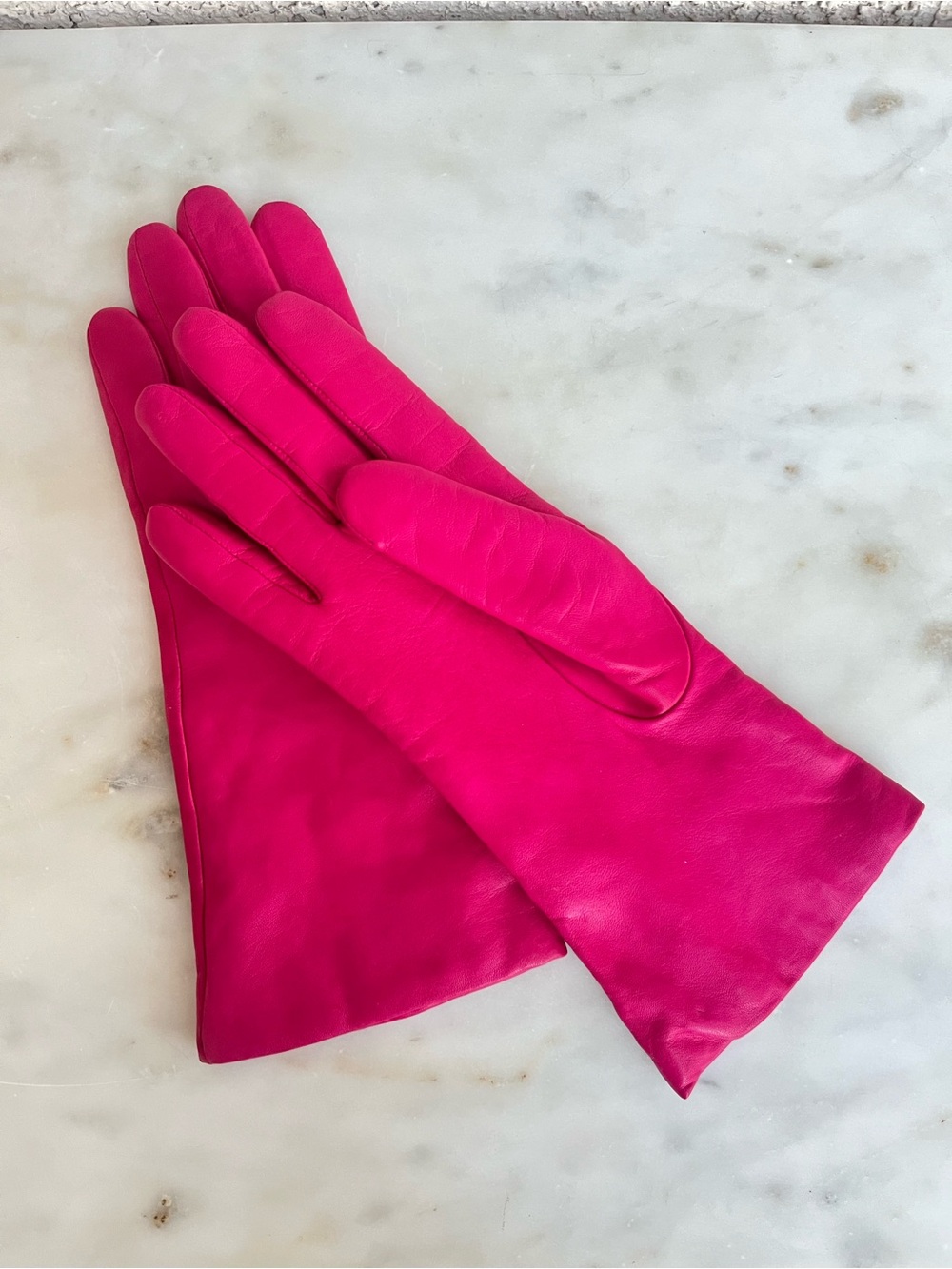 UGG Pink leather & cashmere gloves